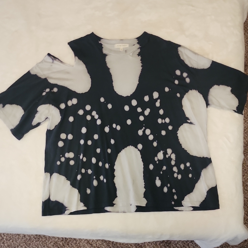 Gilded Intent Black and White Tie-Dye Short Sleeve Tee